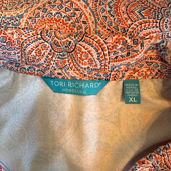 Tori Richard Honolulu Charmed Life Venus Dress Sleeveless Wrap Pink Mosaic XL - Picture 7 of 10